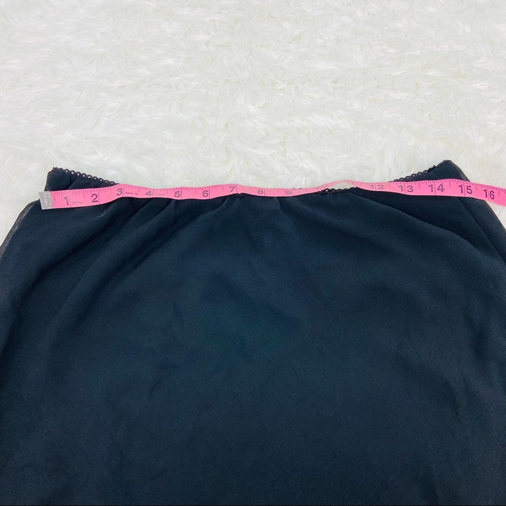 GOOD TIMES black sheer ruffle bottom maxi skirt size medium - Picture 9 of 11